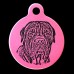 French Mastiff Engraved 31mm Large Round Pet Dog ID Tag